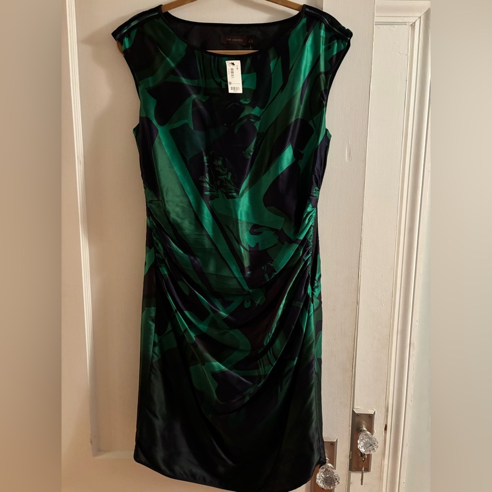 The Limited Green and Black Mini Dress